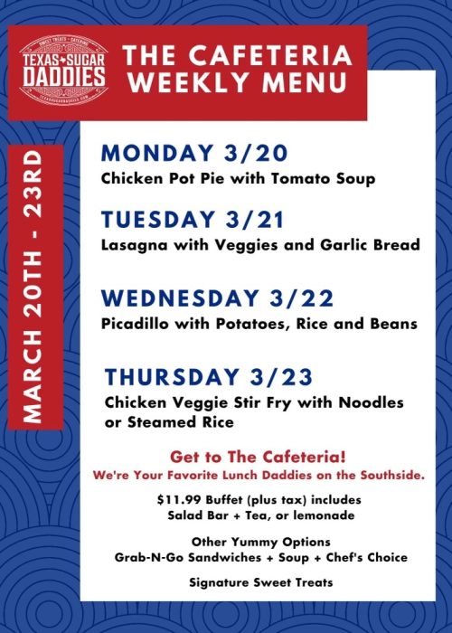 TSD Lunch Weekly Menu - 1